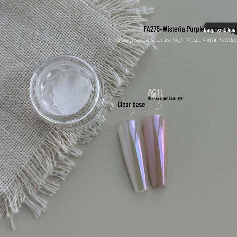 Nail Salon Luxury Set: Moonlight Silk Powder for Pearlescent Pink Mirror Nail Art (2026)
