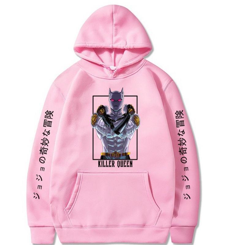 

JOJO KILLER QUEEN Japanese Animation Men s Hoodie New Sweatshirt Men Womnen Fashion Brand Design Pullover Men s Hoodies Fleece XL