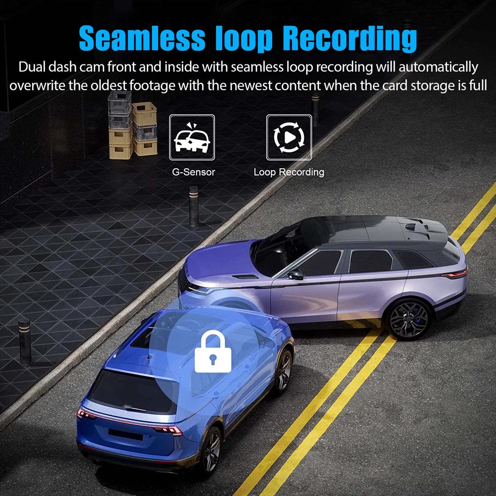 1080P Auto DVR 2/3 Kameras Full HD 1080P Dual-Objektiv Auto DVR Kamera 2,0 Zoll IPS Bildschirm Front-Heck-Recorderkamera