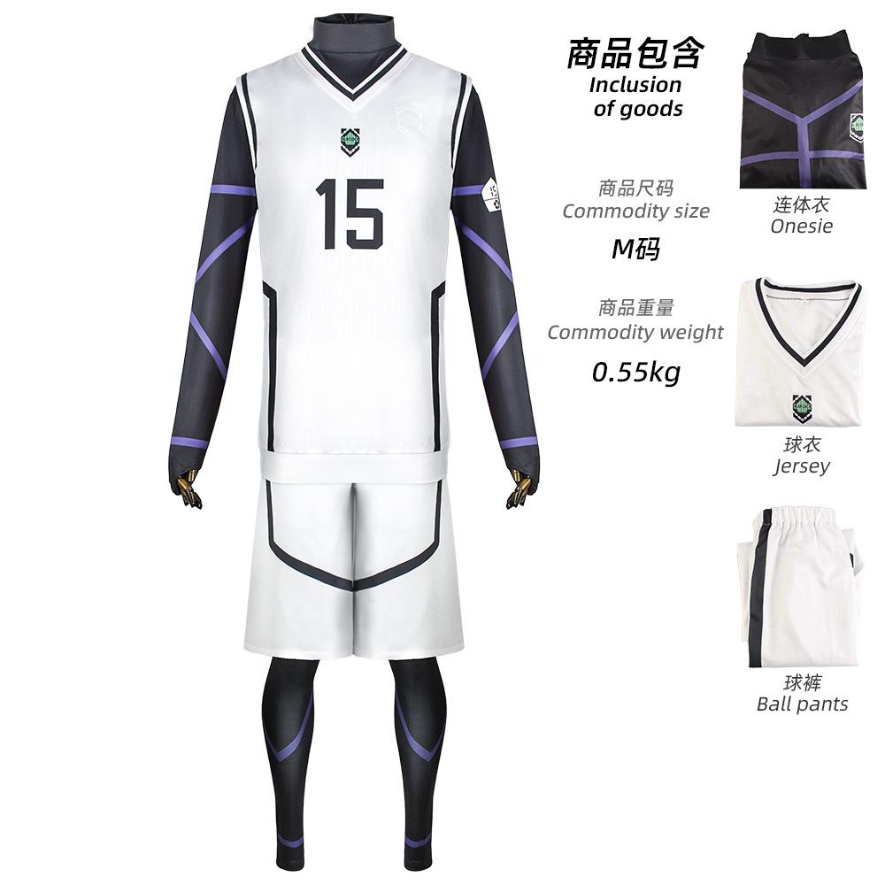 Anime Blue Lock Jersey Football Club Sportswear T-skjorte Herre Isagi Yoichi Cosplay Costume Chigiri Rensuke Kunigami Bachira Meguru