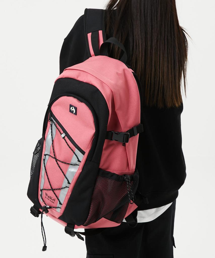 Waikei Reflective String Backpack Pink