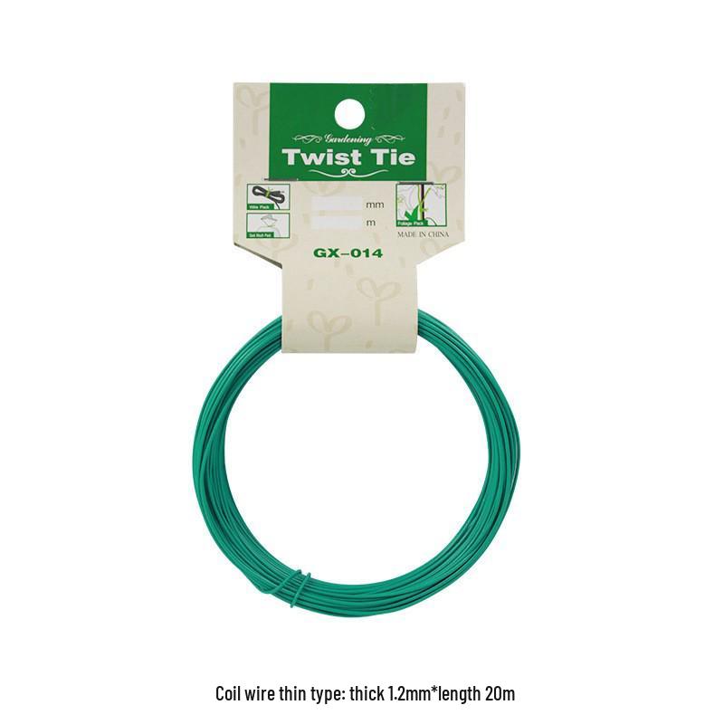 Horticultural Plastic-Coated Iron Wire Tie: Flower & Plant Support Spool for Climbing Roses