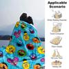 Sesame-Street Print Flannel Blanket High Quality Warm Comfortable Cover for All Seasons Perfect for Gifts Home Decor