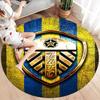 Alfombra Redonda del Leeds United Football Club, Alfombra para Sala de Estar, Dormitorio, Sofá, Sala de Juegos Decoración, Felpudo Antideslizante