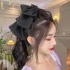 2025 New Korean Big Size Bow Hair Clip Claw Clamp Women High Ponytail Girls Accessories Headwea N1N3