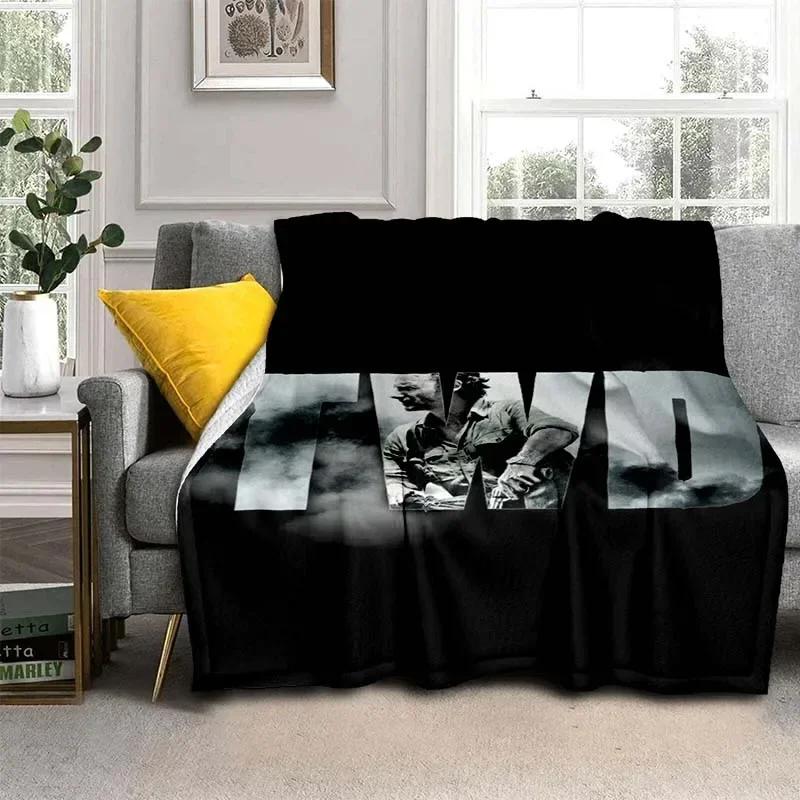 Daryl Dixon Walking Dead Flannel Throw Blanket Soft Warm Blanket for Home Sofa Office Travel Camping Birthday Gift