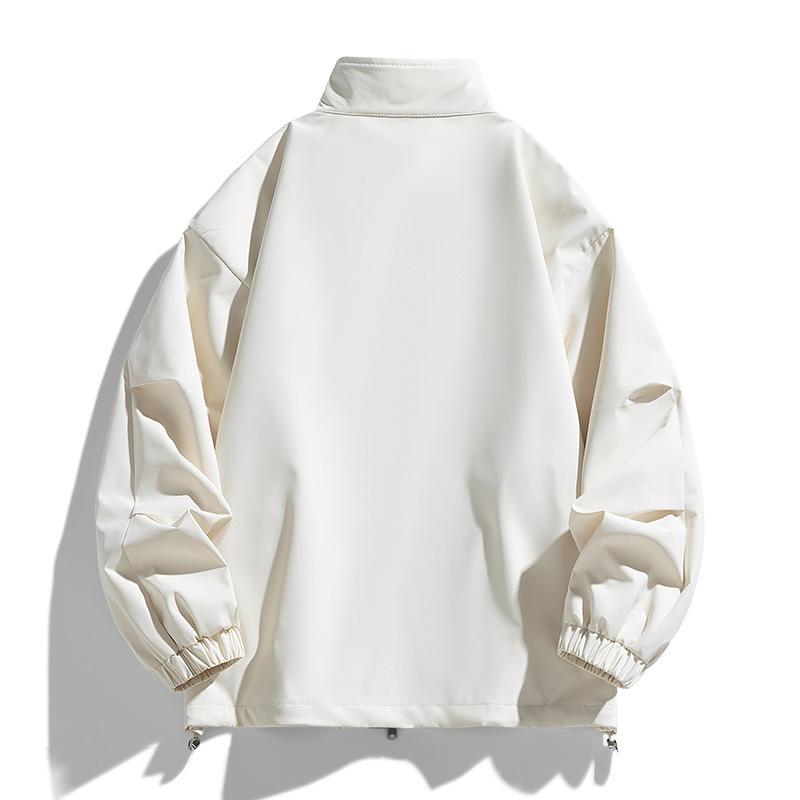 Arbeitsjacke mit Stehkragen für Herren im Frühling und Herbst Neue lässige Teenager-Amerikanische Retro-Hübsche Top-Jacke