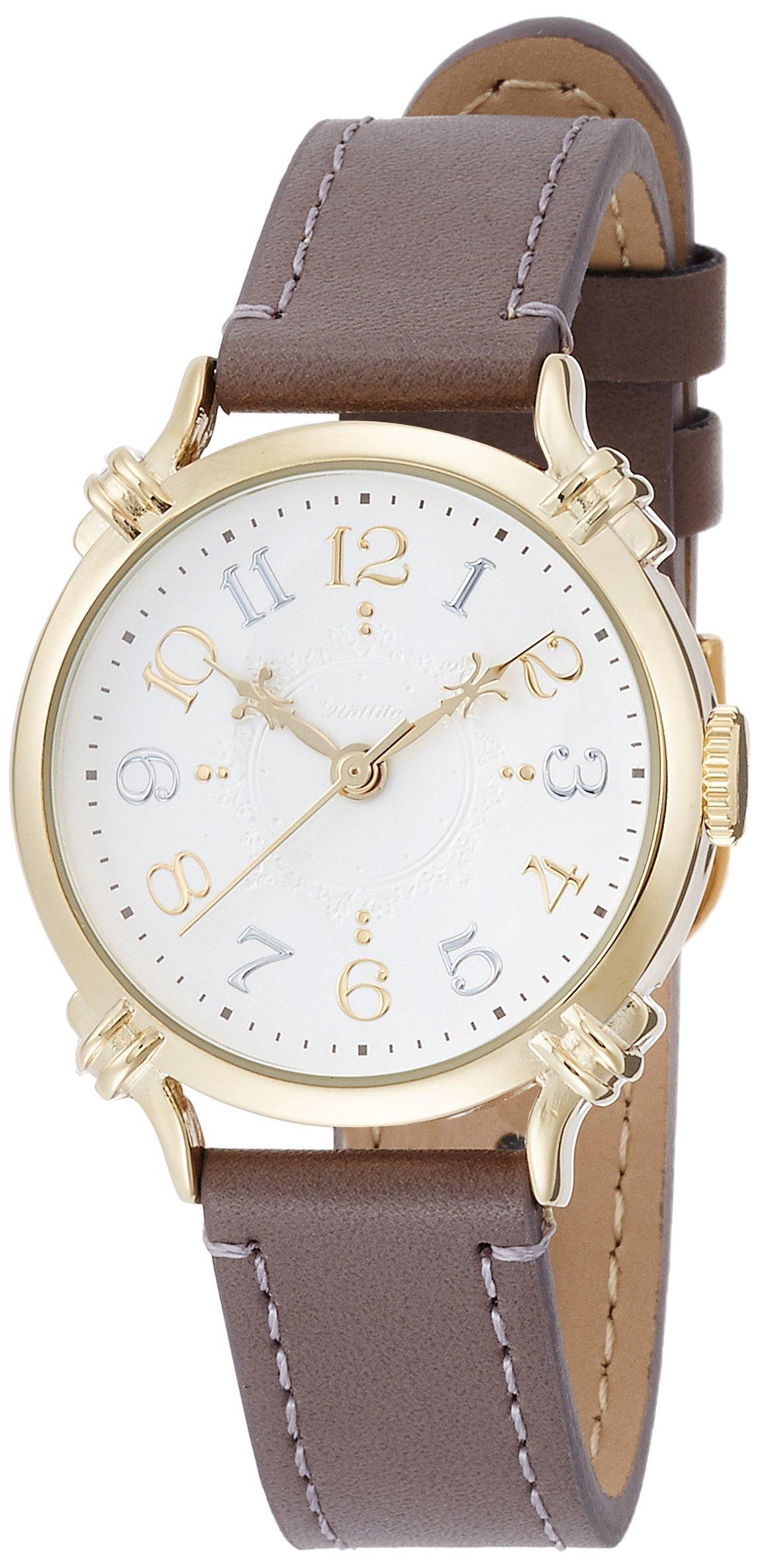

[Fieldwork] Analogue Quiche Wristwatch, Leather Strap, FSC109-1, Women s, Grey