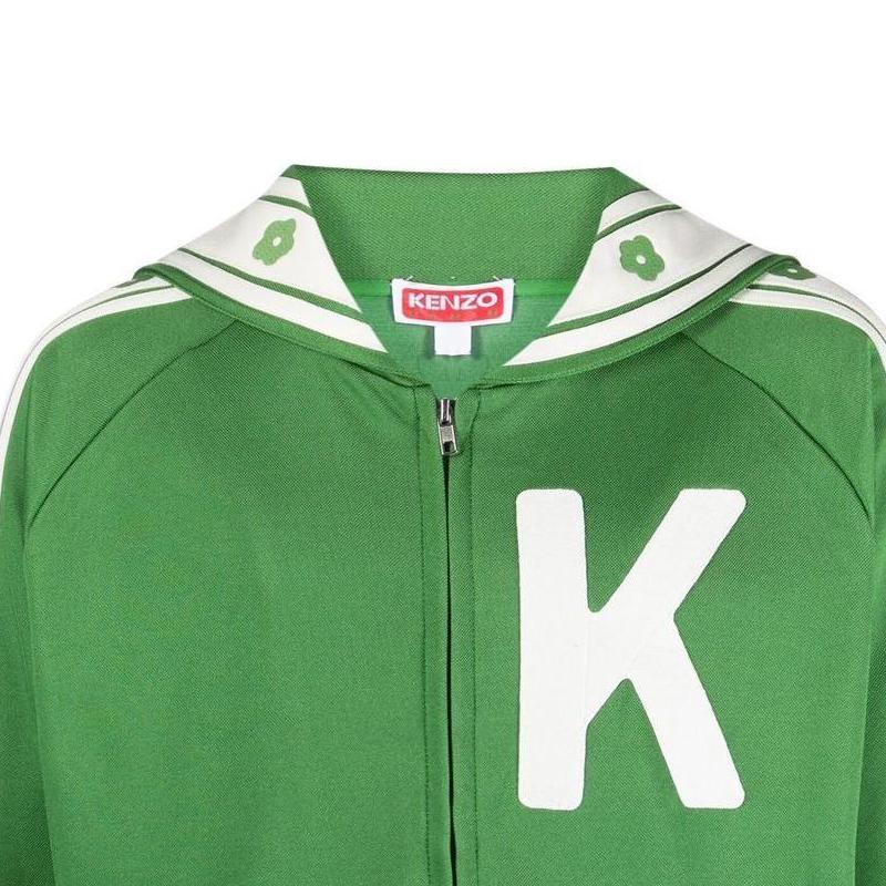 Kenzo Elephant Printed Zipped Hoodie FD55SW4654IE-57