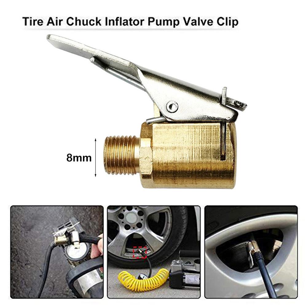 4Pcs Air Chuck for Tire Auto Pump Thread Nozzle Adapter 8mm Tire Valve Auto Pump Quick Conversion