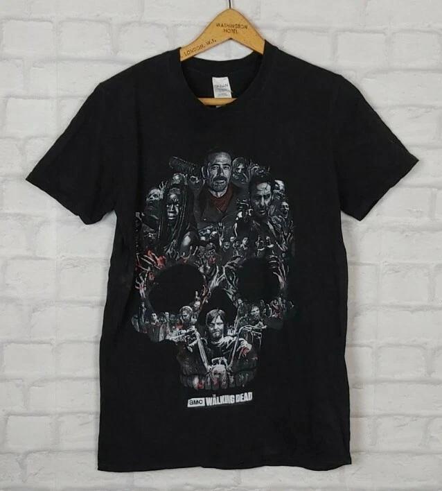 VINTAGE RETRO WALKING DEAD ZOMBIE HORROR APOCALYPSE BRIGHT FESTIVAL T-shirt TOP L
