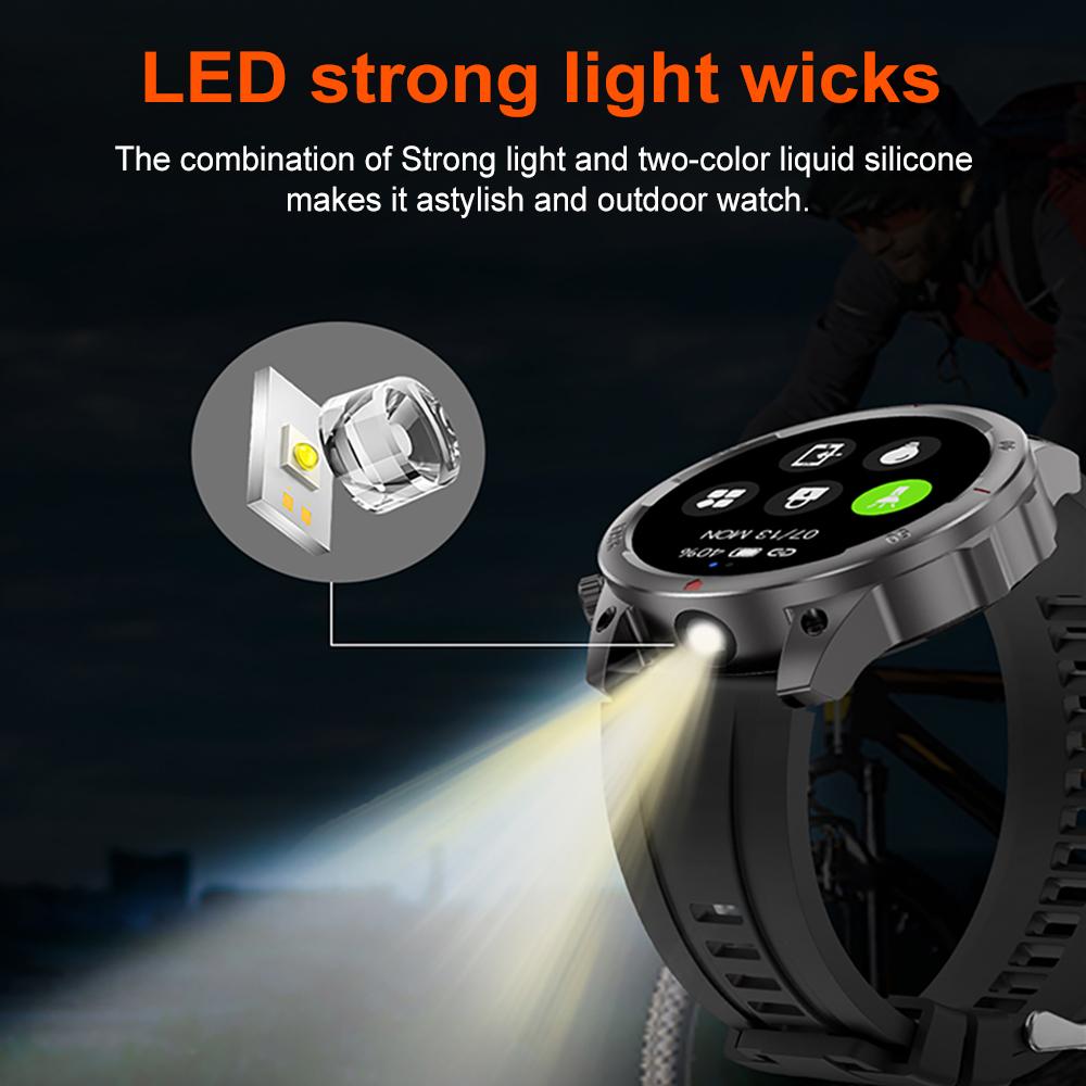 2025 Men's Sports Smartwatch Men Compass Fitness Tracker IP68 Waterproof Bluetooth Call Smartwatch Man Compatible Android IOS