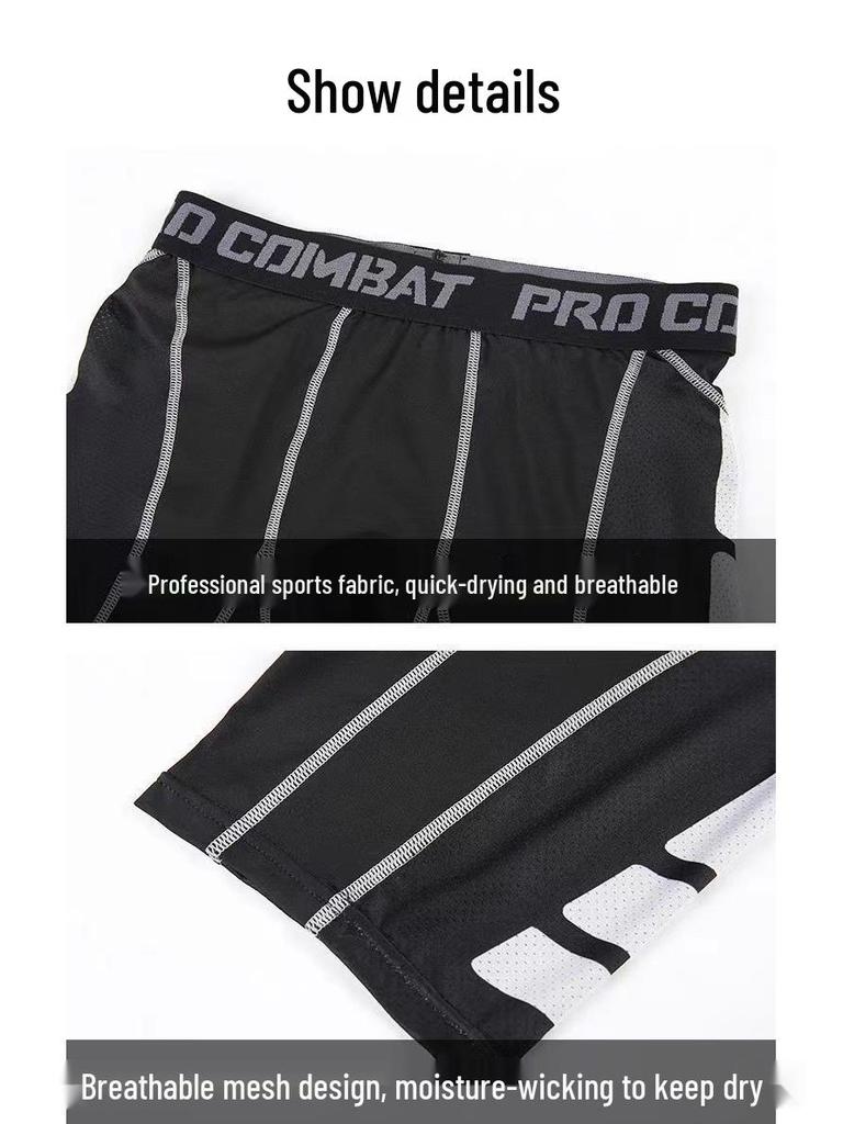 Men's Quick-Dry Breathable Athletic Base Layer Shorts for Basketball & Fitness