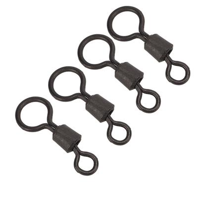50 Stück Hochfeste Angel-Tönnchenwirbel Kupfer Mini-Angel-Kugelwirbel 17mm Schwarze Karpfenangel-Wirbel Bäche