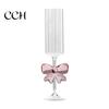 Butterfly Wine Glass Champagne Flutes with 3D Pink Decoration Wedding Glasses Faux Crystal Party Anniversary