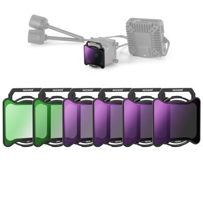 Ensemble de filtres ND Neewer Compatible avec l'unité aérienne O4 Drone Optique HD Filtre à Densité Neutre Circulaire Accessoire pour Drone FPV DIY (6 morceaux) Pro, Snap-On,