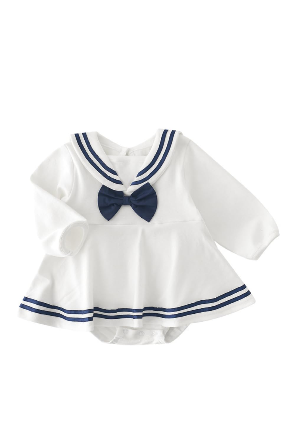 

Детская одежда для девочек в матросском стиле с длинным рукавом 66 см Комбинезон с коротким рукавом и длинным рукавом Цельный Милый На выход Весна Лето Одежда для новорожденных Корейская с