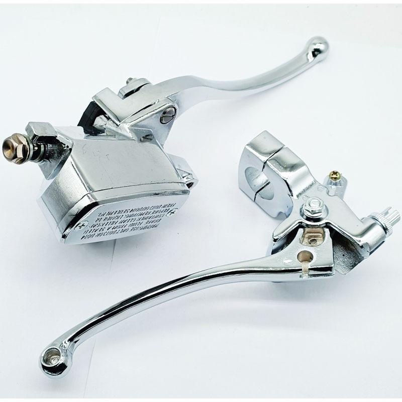 Hydraulic Brake Clutch Lever Master Cylinder for 25MM Electroplating Suitable for Honda CB400SF/Yamaha/Suzuki Left Clutch Handle