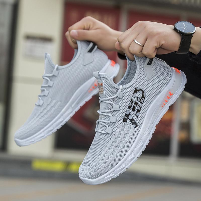 Large size shoes men's new mesh thin breathable non-slip student running shoes breathable fashion versatile sports shoes