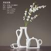 3pcs/set Nordic  modern vase decoration creative living room study  cabinet ceramic  flower teapot  WY60321