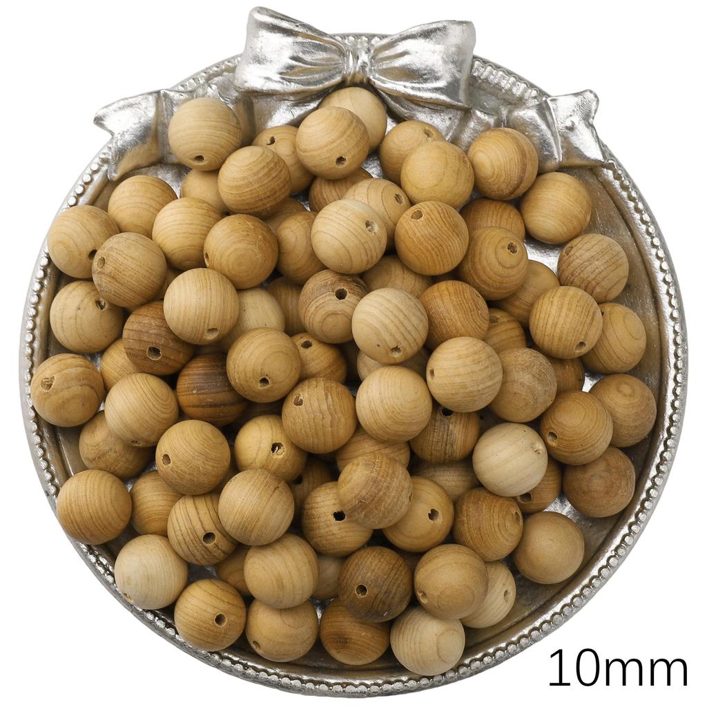 Wood Round Loose Beads For DIY Jewelry Making Bracelet Necklace