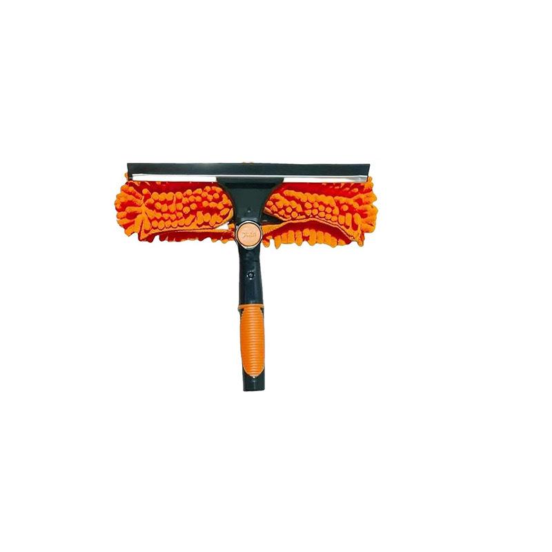 2-in-1 Double-Sided High-Rise Glass Wiper & Scraper