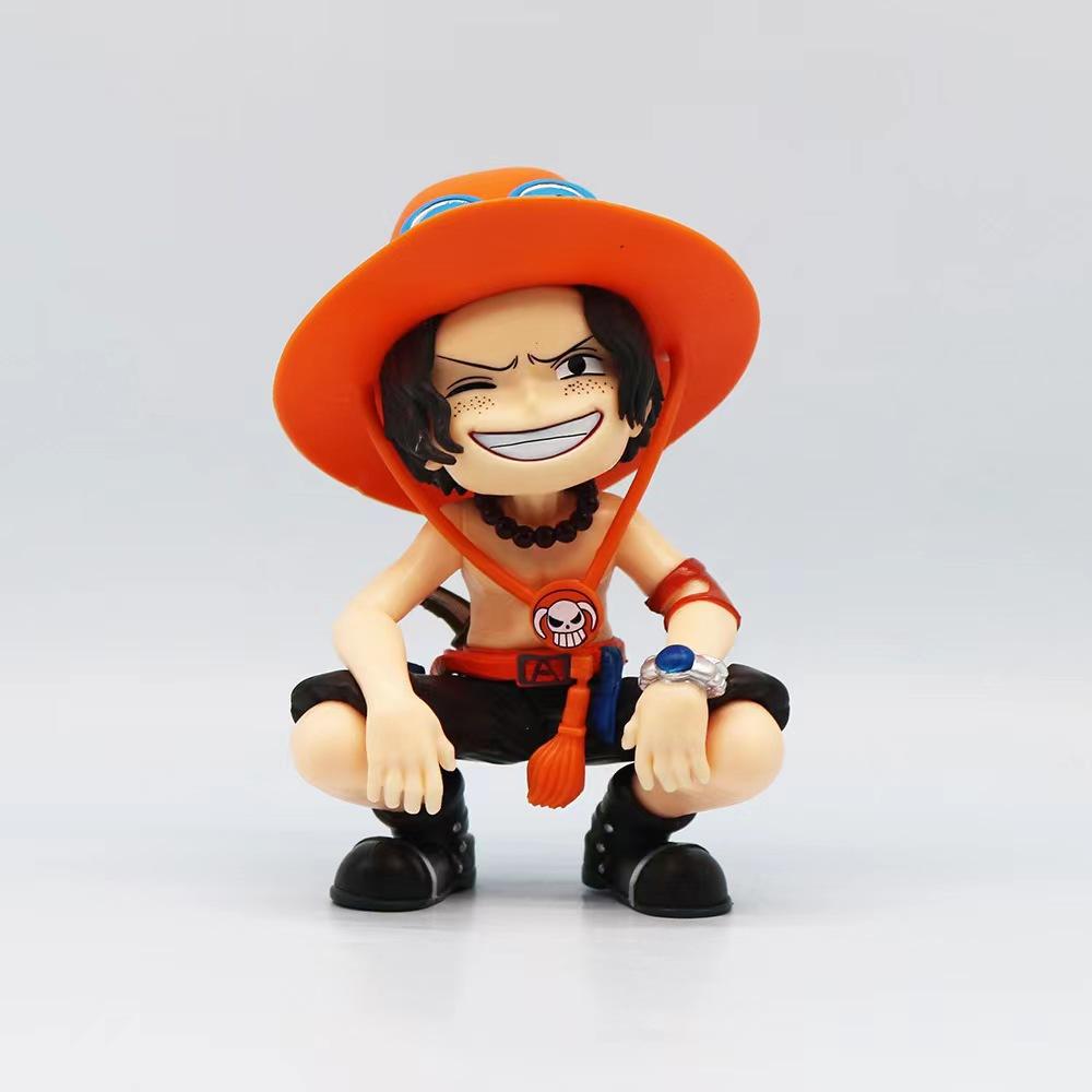 One Piece Q Version Figure Cute Nika Luffy Zoro Sanji Yamato Model Statue Anime Collectible