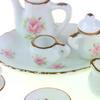 8Pcs 1/12 Dollhouse Miniature Dining Ware Porcelain Tea Set Dish Cups