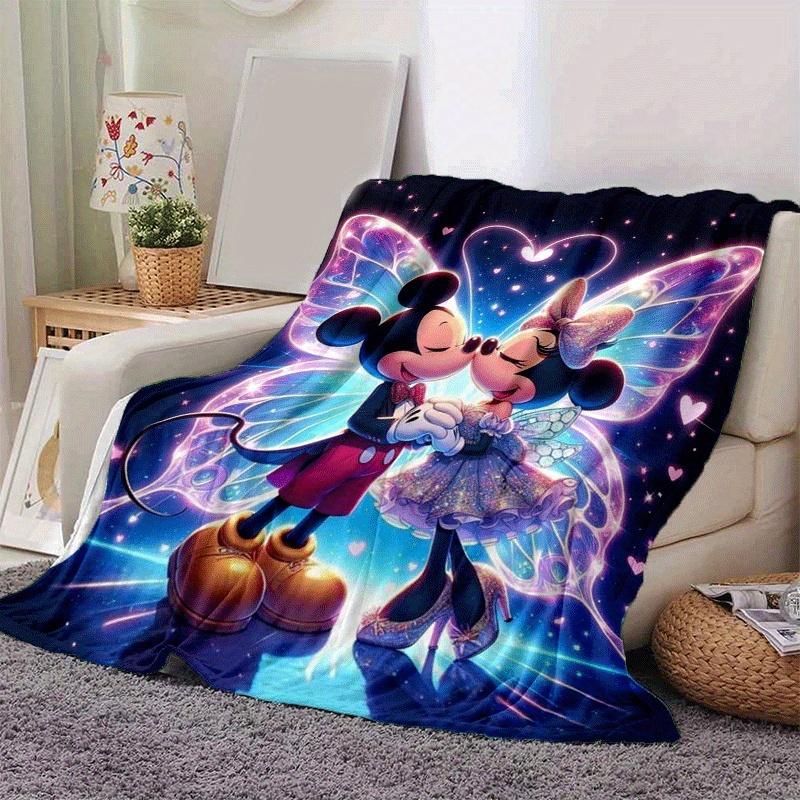 1pc Mickey Printing Blanket - Soft, All-Season Throw for Office Blanket, Personalized Gift with Adorable Cartoon Design