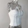 Slim Fit Lace Corset Hollow Suspender Vest Fashion Crop Tops  Ladies