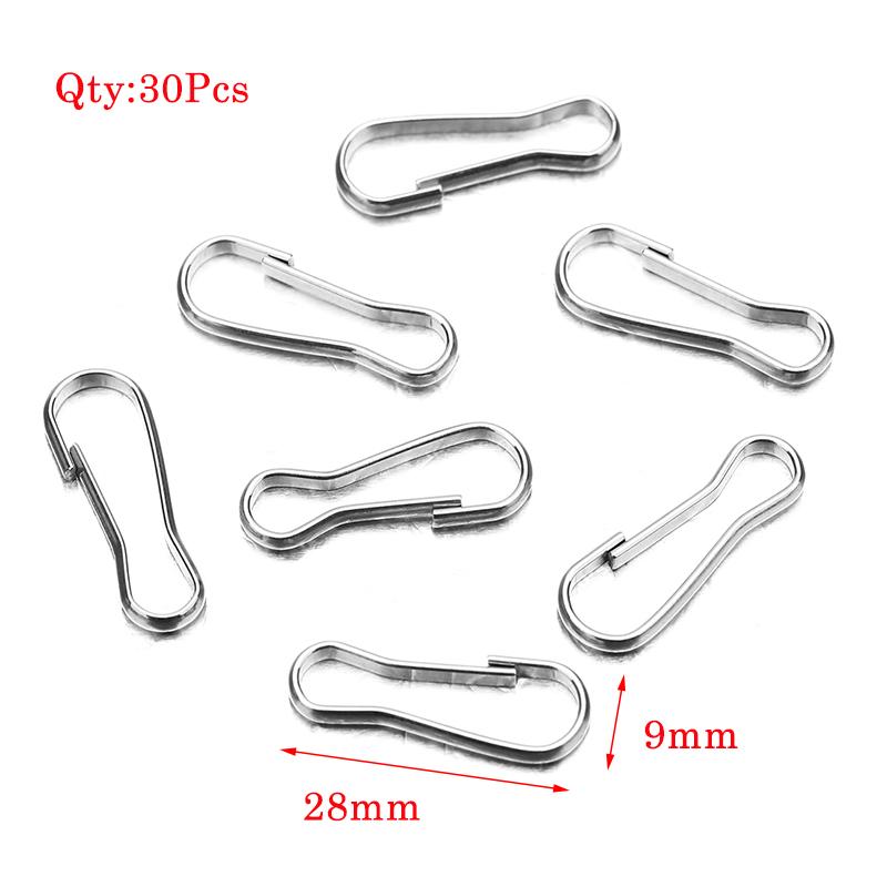 Stainless Steel Round / Flat 3 Word Buckle B-Shaped Buckle Bracelet Necklace Pendant Connector DIY Jewelry Making