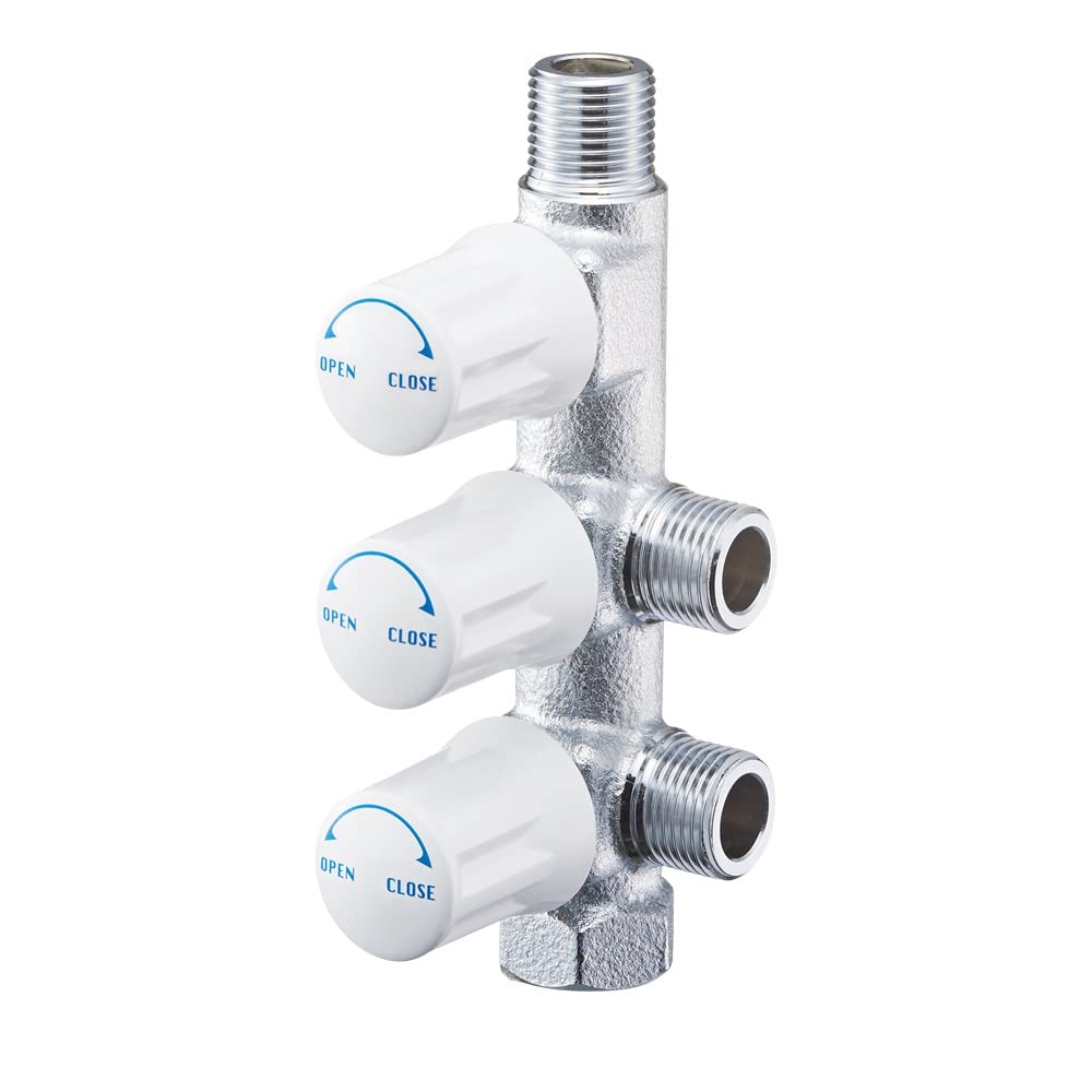 

SANEI Smart Branch Stop Valve for Pipe Water Suitable for General and Cold Size Header, Right-side Branching, Use, Climates, 13, B3112A-R-13-B