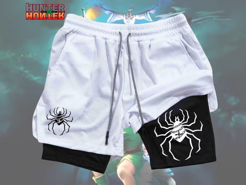 

Аниме Hunter x Hunter шорты для мужчин, спортивные шорты аниме, шорты для тренировок и бега - подарок для него M