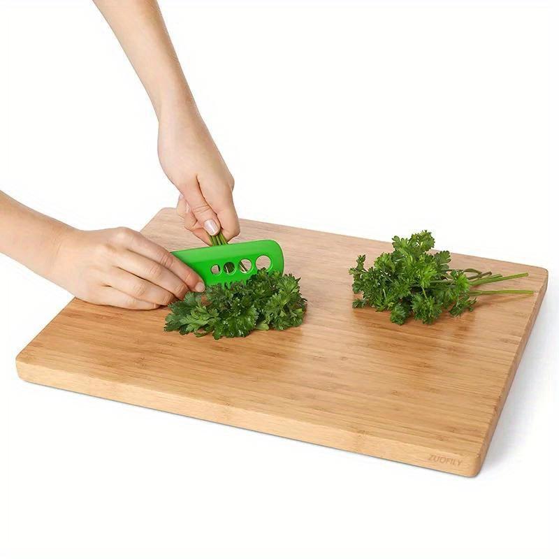 1pc Easy-Grip Herb Stripper Tool - Quick & Efficient Leaf Removal for Parsley, Cilantro, Rosemary - Durable ABS Plastic,Green,Portable Kitchen Gadget
