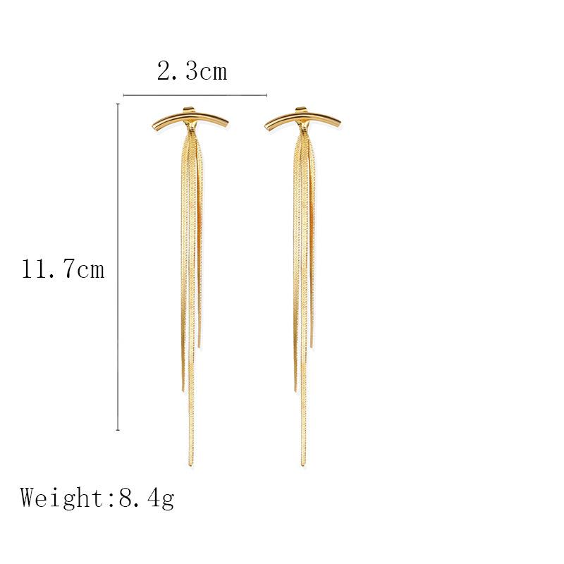 Korean Long Tassel Drop Earrings for Women Trendy 2021 Fashion Geometric Dangle Earrings Jewelry Gifts Vintage Kolczyki Brincos