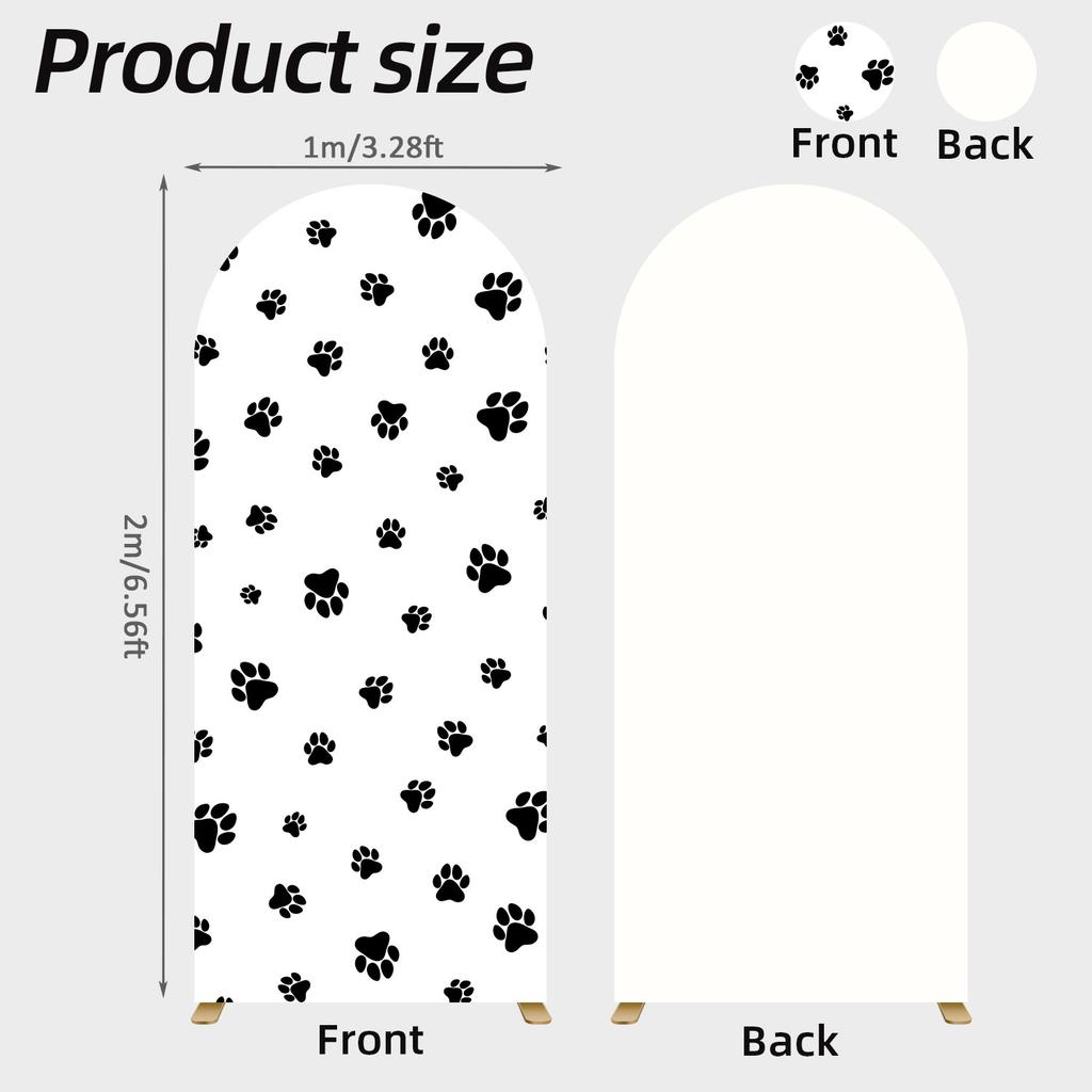 6.56ft Puppy Dog Claw Print Theme Photography Background Happy Birthday Party Supplies Baby Shower Pet Treat Party Decoration