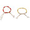 Women Braided Bracelet Adjustable Lucky Woven Rope Bead Handmade Knitted Ethnic Style Hand Chain for Wristband