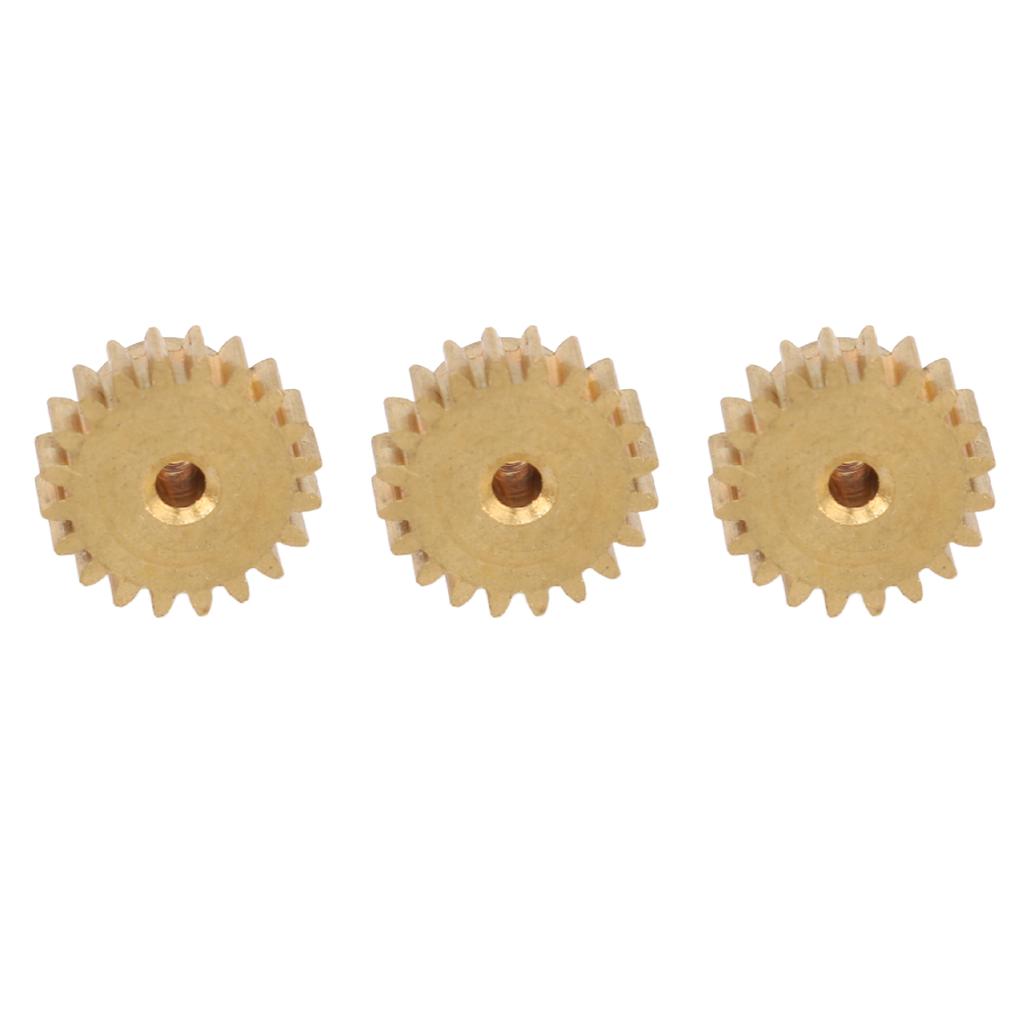 RC Motor Gear 20T M0.6 Copper RC Motor Pinion Set for 1/12 1/16 RC Cars for 370 380 390 Motors 3pcs