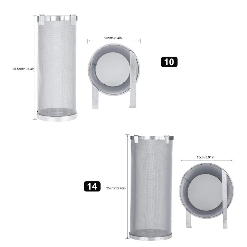 Multifunctional 304 Stainless Steel Beer Brewing Filter Tube with Double Hook Design for Easy Installation and Removal