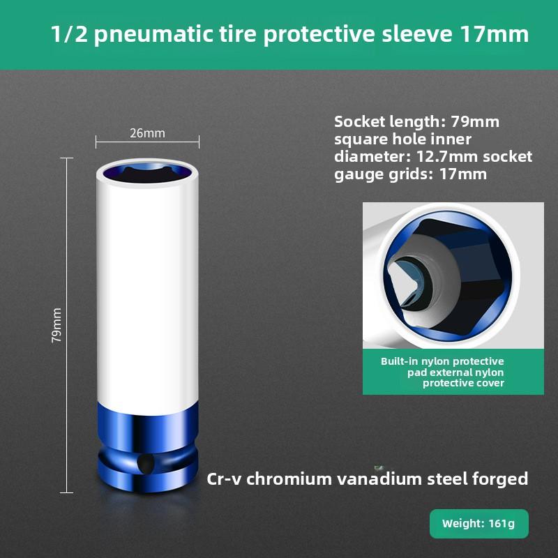 

BaoLian Drive Wheel Protector Impact CRV Socket Impact Sleeve Set Durable Plastic Sleeves 15/17/19/21/22mm 3/4/5Pcs Set