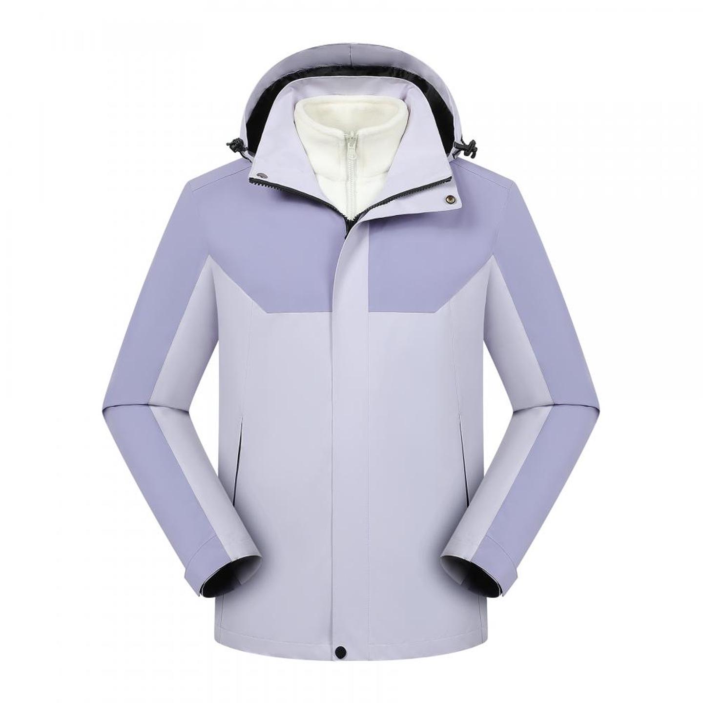 Pinya 3-in-1 Color-Blocked Detachable Waterproof Windproof Workwear Jacket. M