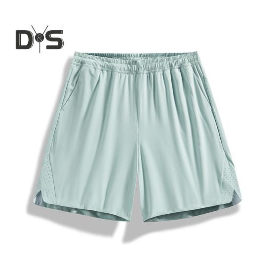 Herren-Shorts, einfarbiges Design, elastische Taille, Sport-Shorts mit Taschen, atmungsaktive Shorts im Casual-Stil