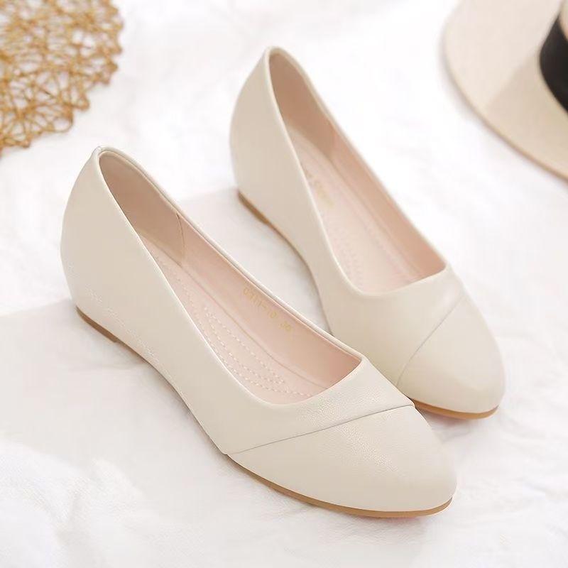 

Туфли-лодочки Новые кожаные туфли Бин Плоская подошва Противоскользящие Женские удобные туфли 41