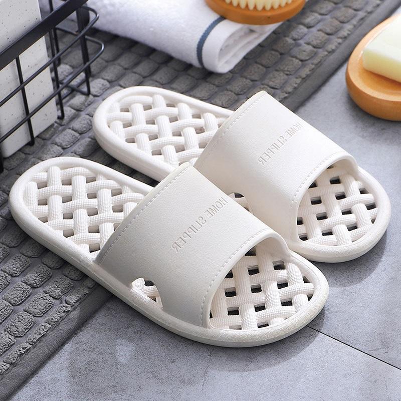 

Летние тапочки для ванной комнаты, мужские домашние нескользящие пластиковые тапочки для отеля 44-45 белый