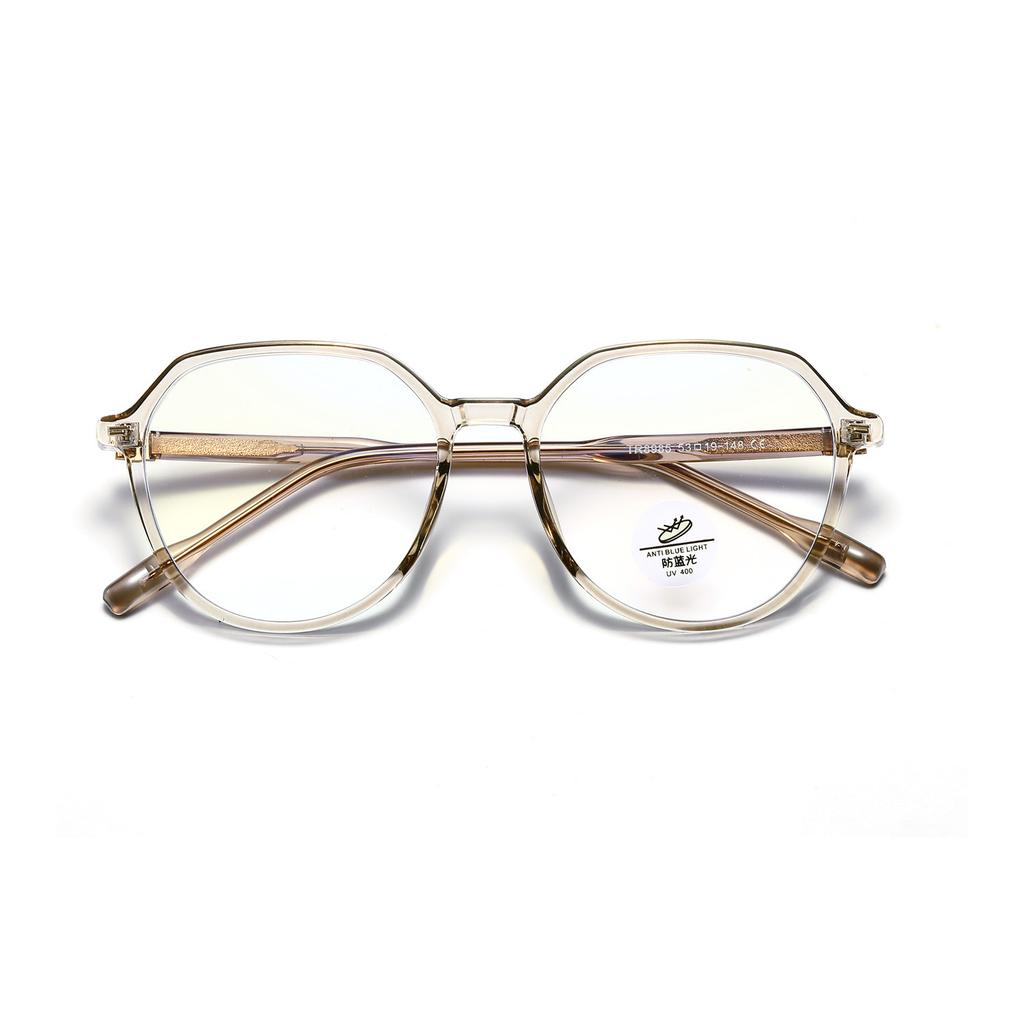 Ochelari de soare transparenți cu ramă mare pentru femei, oglindă cu ramă universitară, oglindă simplă, poate face miopia