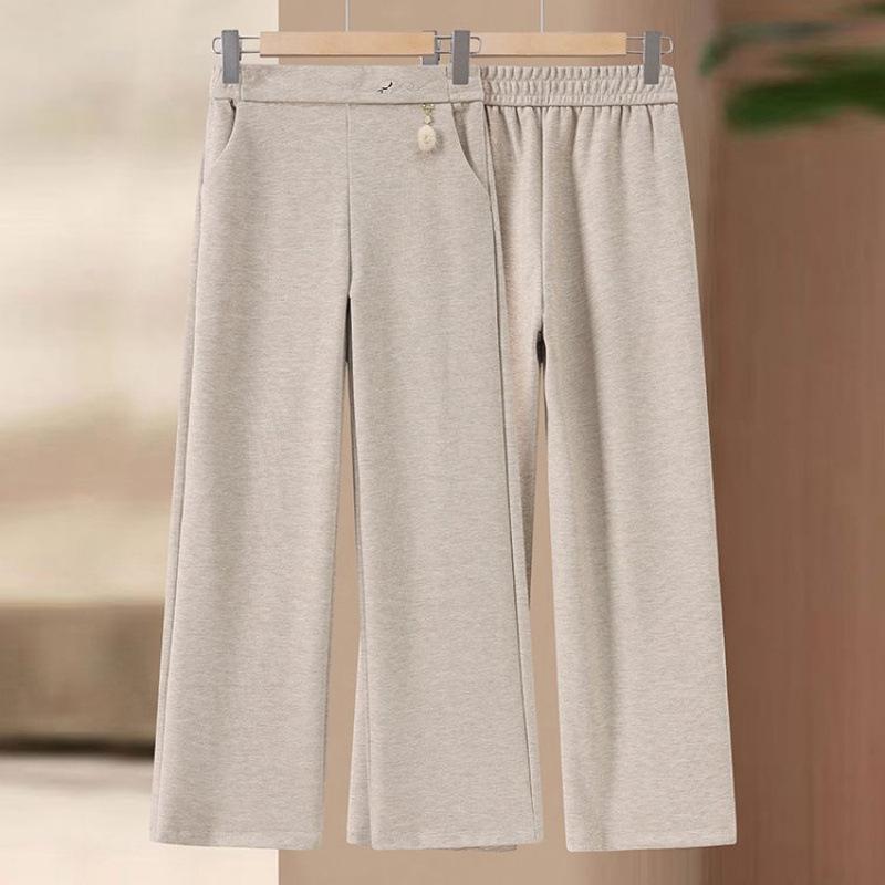 2026 Spring Stylish High-Waisted Straight-Leg Pants for Middle-Aged Women: Versatile Casual Pants for Spring & Autumn
