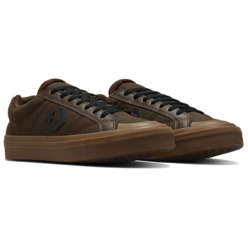 Converse Sport Casual Unisex Low Skate Shoes Comfort Versatile Thin Sole Anti-slip Wear-resistant Dark Brown A13786C