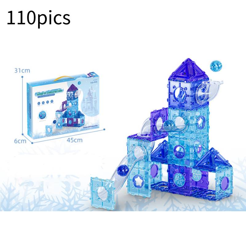 Colorful Blocks Toy Set Ice And Snow Castle Space Amusement Park Gift Puzzle