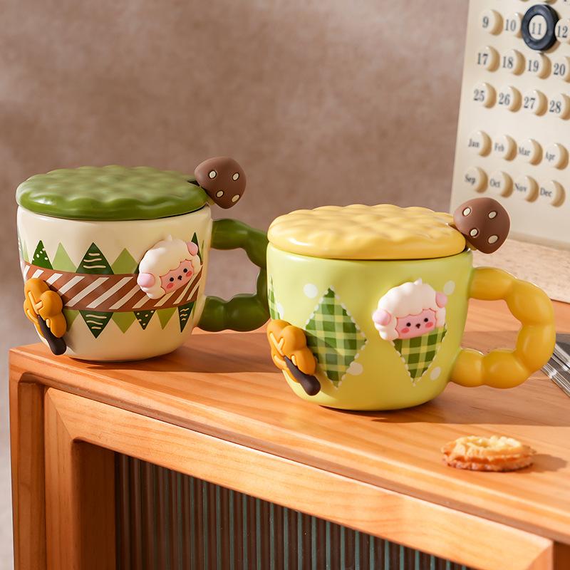 Ceramic Cup With High Value Home Office Couple Water Cup Gift Box, High-End Souvenir Gift