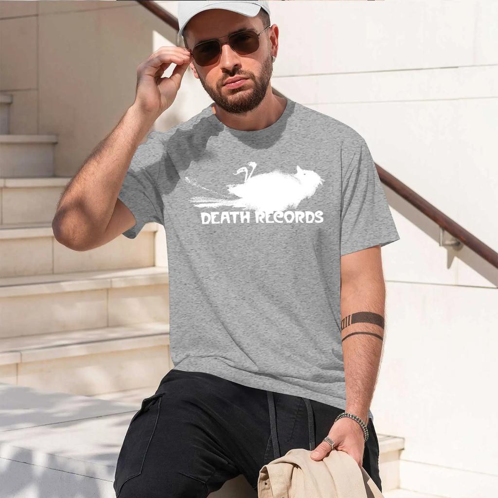PHANTOM OF THE PARADISE DEATH RECORDS 2026 fashion heavyweight hot selling retro printed pattern fun round neck T-shirt for